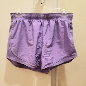 Purple Nike dri-fit athletic shorts
